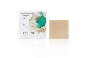 Натуральное твёрдое мыло ручной работы с молочным ароматом SHARME SOAP, 80 г